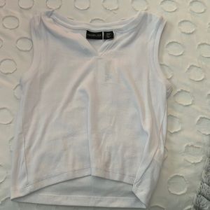 V-neck White Tank